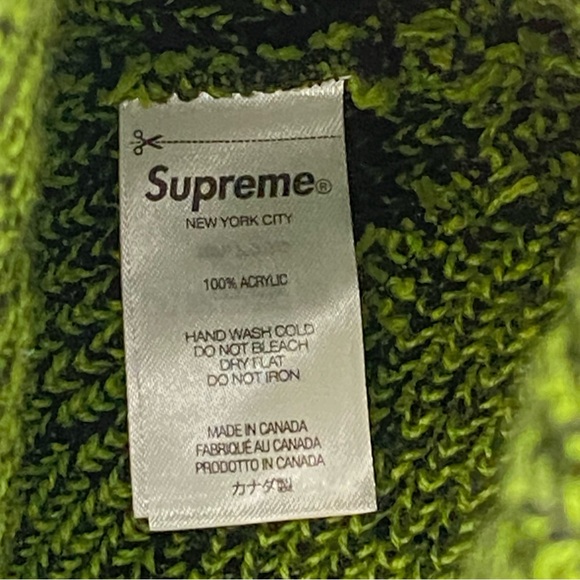 Supreme Streetwear Twisted Loose Gauge Green Beanie Hat FW21 OS 100% Authentic - Picture 5 of 5